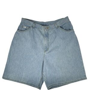 Vintage Lee Women's Relaxed Fit Made In USA Sz 22W High Rise Mom Denim Shorts